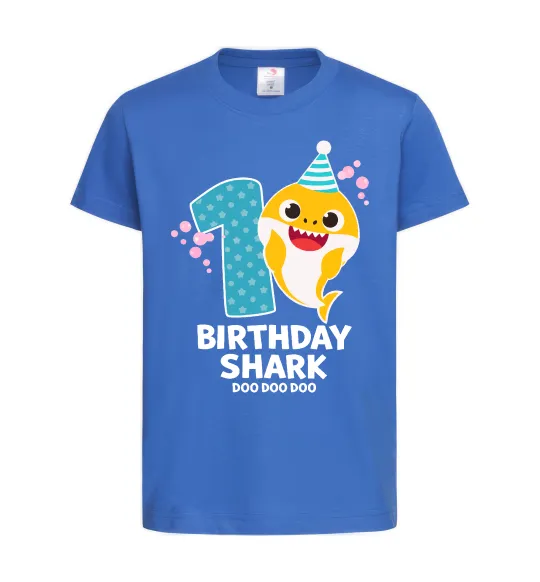 Дитяча футболка Baby Shark 1 рік Яскраво-синій фото