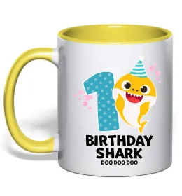 Чашка з кольоровою ручкою