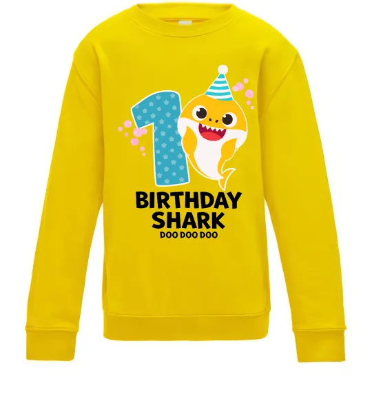 Дитячий світшот Baby Shark 1 рік Сонячно жовтий фото