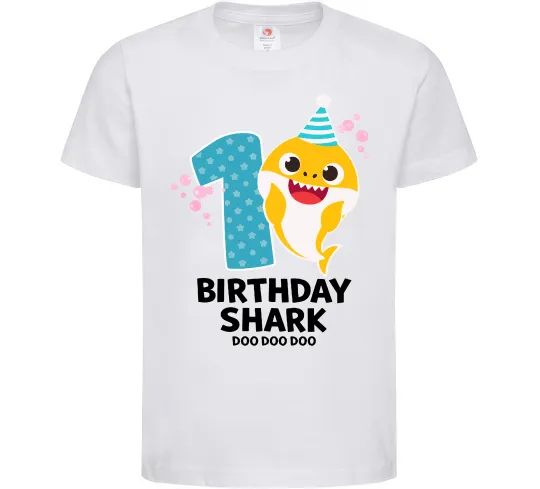 Дитяча футболка Baby Shark 1 рік Білий фото