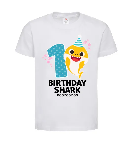Дитяча футболка Baby Shark 1 рік Білий фото