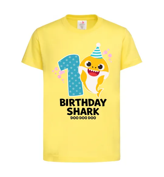 Дитяча футболка Baby Shark 1 рік Лимонний фото