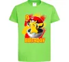 Детская футболка Пікачу День народження 9 Лаймовый фото