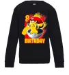 Детский Свитшот Пікачу День народження 8 Черный фото