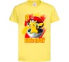 Детская футболка Пікачу День народження 8 Лимонный фото