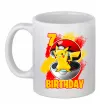 Чашка керамическая Пікачу День Народження 7 Белый фото