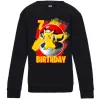 Детский Свитшот Пікачу День Народження 7 Черный фото