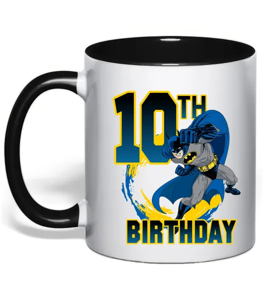 Чашка с цветной ручкой Batman Birthday 10 Черный фото