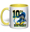 Чашка с цветной ручкой Batman Birthday 10 Лимонный фото