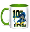 Чашка с цветной ручкой Batman Birthday 10 Лаймовый фото
