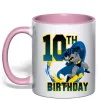 Чашка с цветной ручкой Batman Birthday 10 Нежно розовый фото