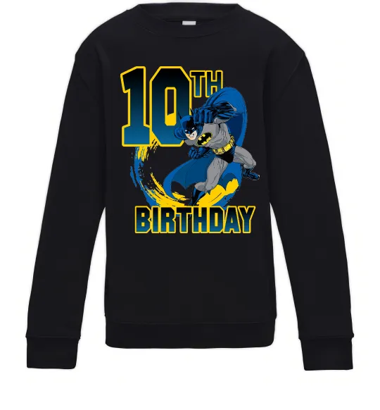 Детский Свитшот Batman Birthday 10 Черный фото