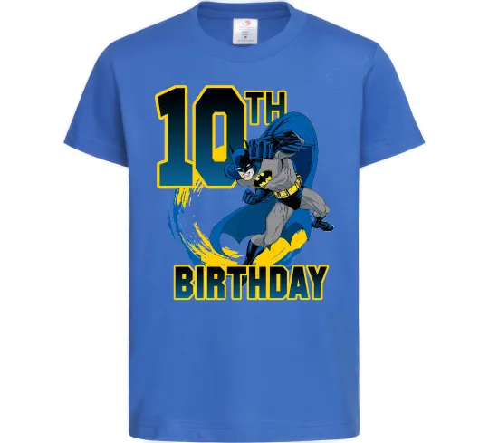 Детская футболка Batman Birthday 10 Ярко-синий фото