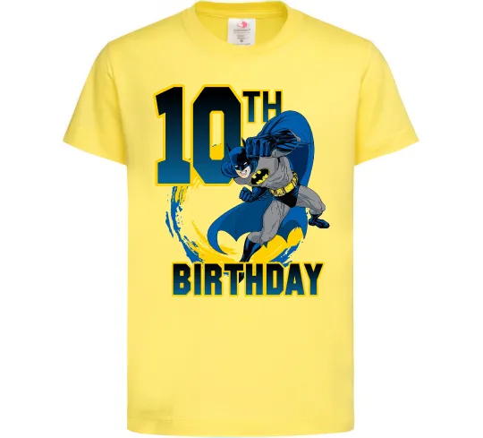 Детская футболка Batman Birthday 10 Лимонный фото