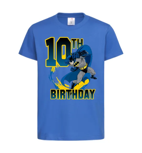 Дитяча футболка Batman Birthday 10 Яскраво-синій фото
