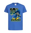 Дитяча футболка Batman Birthday 10 Яскраво-синій фото