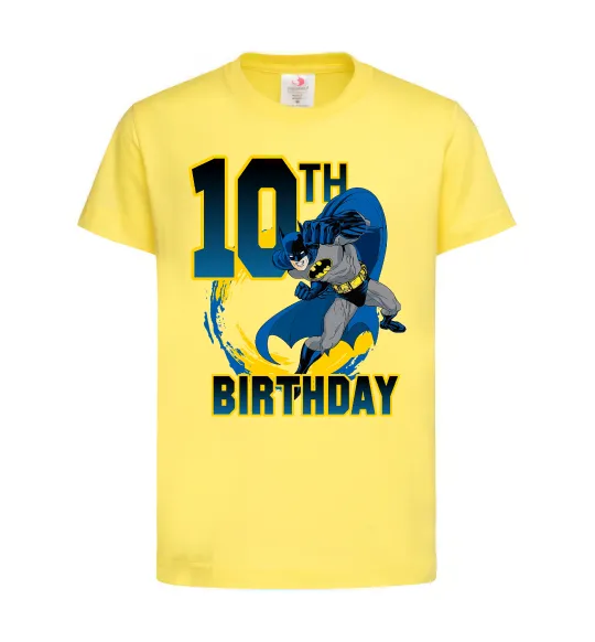 Дитяча футболка Batman Birthday 10 Лимонний фото