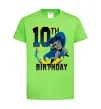 Дитяча футболка Batman Birthday 10 Лаймовий фото