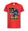 Дитяча футболка Batman Birthday 10 Червоний фото