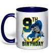 Чашка с цветной ручкой Batman birthday 9 Глубокий темно-синий фото