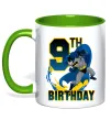Чашка с цветной ручкой Batman birthday 9 Лаймовый фото