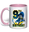 Чашка с цветной ручкой Batman birthday 9 Нежно розовый фото