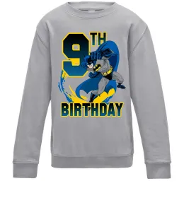 Детский Свитшот Roblox Birthday boy 9 Серый меланж фото