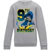 Детский Свитшот Batman birthday 9 Серый меланж фото