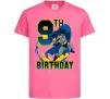 Детская футболка Batman birthday 9 Ярко-розовый фото