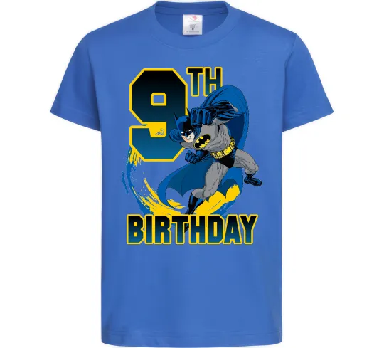Детская футболка Batman birthday 9 Ярко-синий фото
