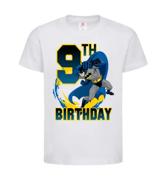 Детская футболка Batman birthday 9 Белый фото