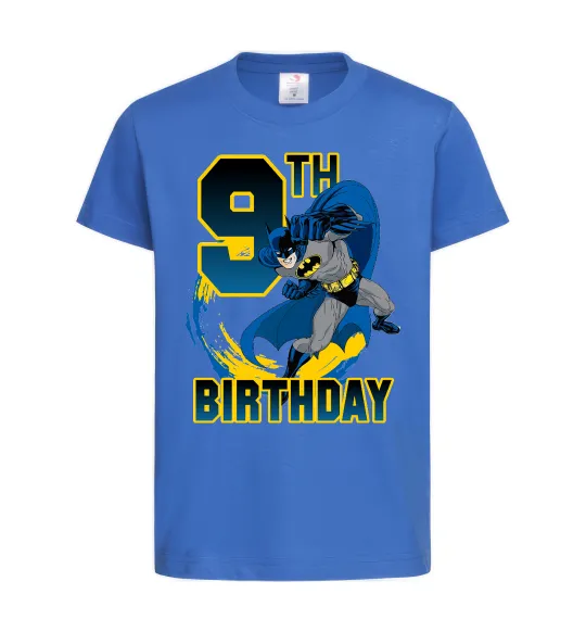 Детская футболка Batman birthday 9 Ярко-синий фото