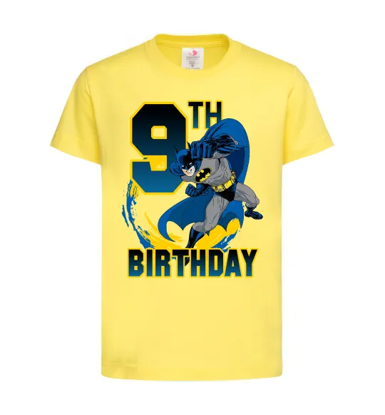 Детская футболка Batman birthday 9 Лимонный фото