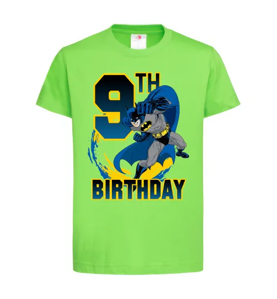 Детская футболка Batman birthday 9 Лаймовый фото