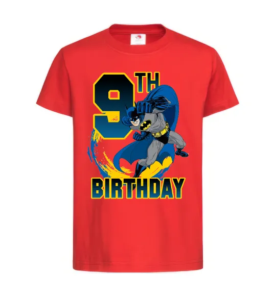 Детская футболка Batman birthday 9 Красный фото