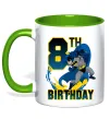 Чашка с цветной ручкой Batman birthday 8 Лаймовый фото
