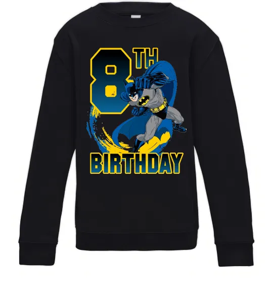 Детский Свитшот Batman birthday 8 Черный фото