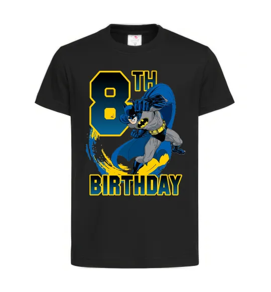 Детская футболка Batman birthday 8 Черный фото