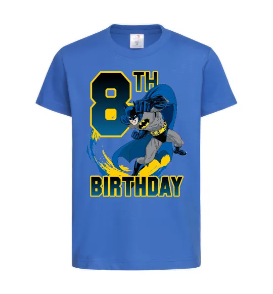 Детская футболка Batman birthday 8 Ярко-синий фото