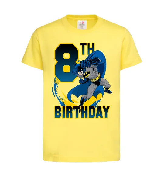 Детская футболка Batman birthday 8 Лимонный фото