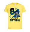 Детская футболка Batman birthday 8 Лимонный фото