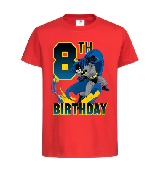 Детская футболка Batman birthday 8 Красный фото