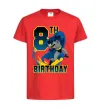 Детская футболка Batman birthday 8 Красный фото