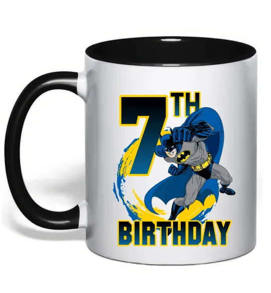 Чашка с цветной ручкой Batman Birthday 7 Черный фото