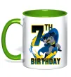 Чашка с цветной ручкой Batman Birthday 7 Лаймовый фото