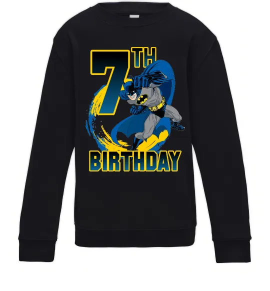 Детский Свитшот Batman Birthday 7 Черный фото