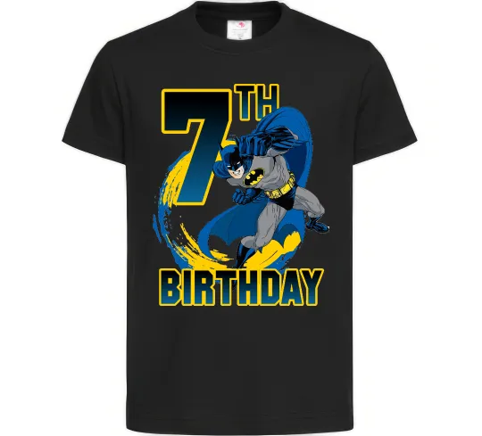 Детская футболка Batman Birthday 7 Черный фото