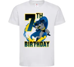 Детская футболка Batman Birthday 7 Белый фото