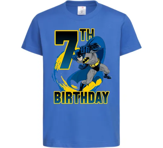 Детская футболка Batman Birthday 7 Ярко-синий фото