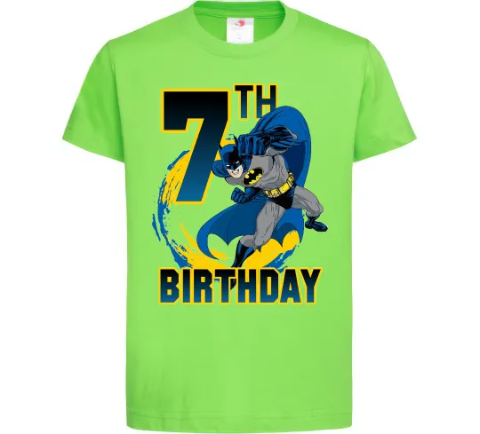 Детская футболка Batman Birthday 7 Лаймовый фото